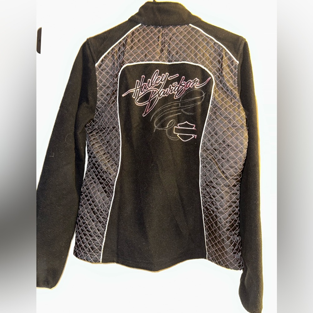 Harley Davidson fleece jacket with thumb hole sleeve size S